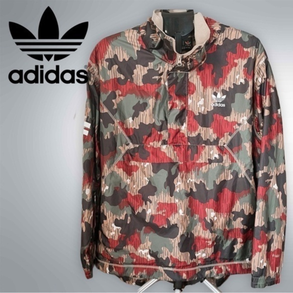 Adidas Pharrell Williams Hu Hiking Jacket in Autumn Camouflage Mens Sz L EUC